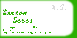 marton seres business card